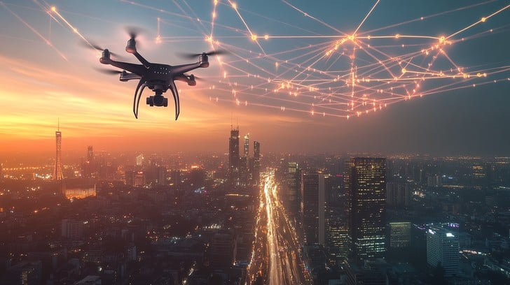 Free Drone Over City Image _ Download at StockCake