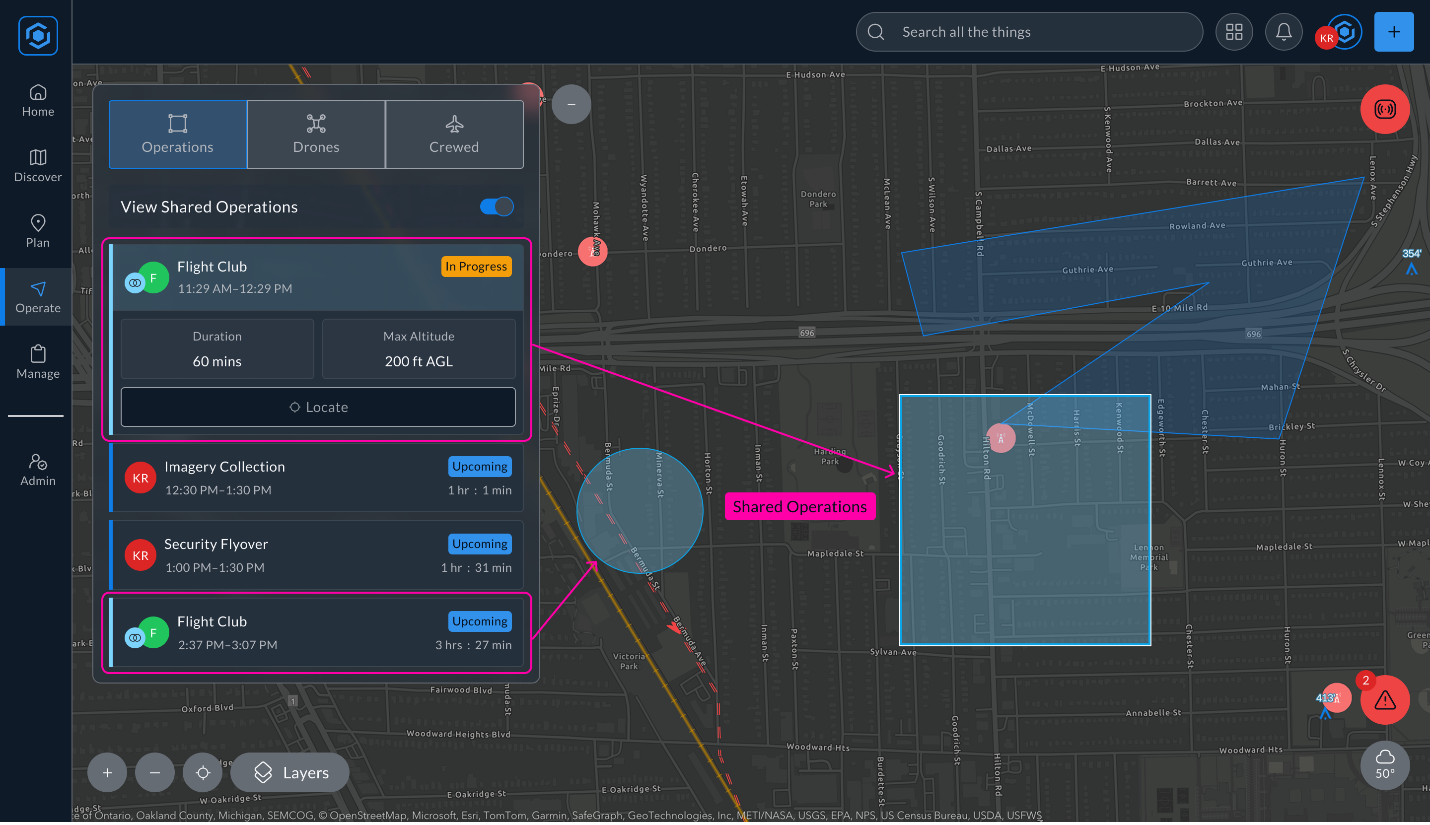 Operations Sharing in the AirHub® Portal