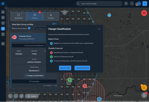 Classify the Sky – Introducing Drone Classification within AirHub® Portal