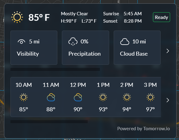 Live weather widget