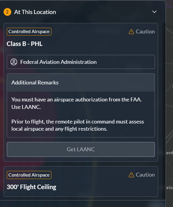 B4UFLY briefing drawer
