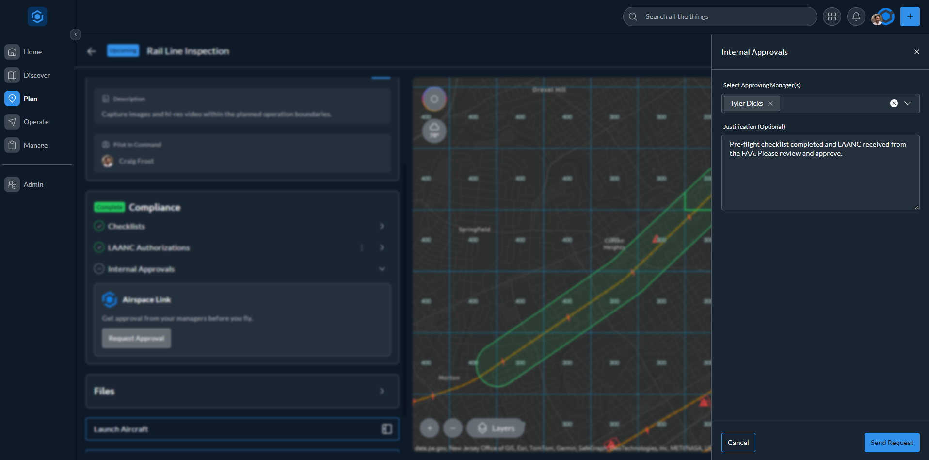 AirHub Portal, request internal approval