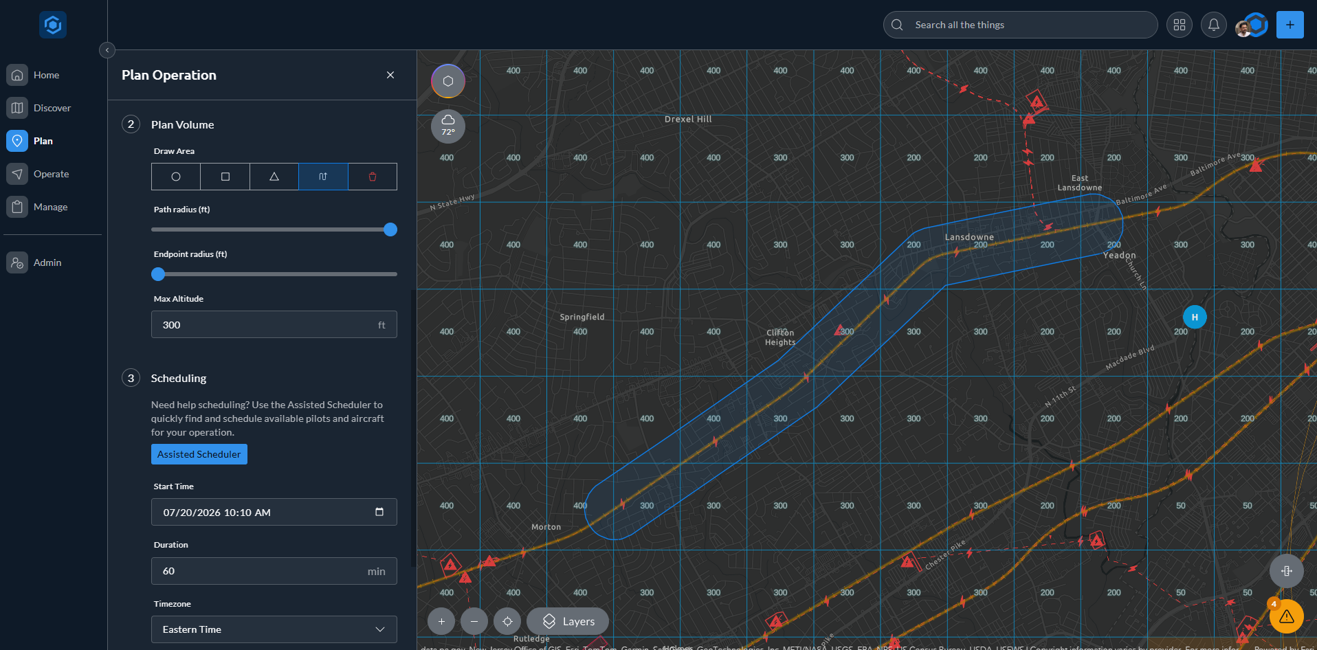 AirHub Portal, draw the plan volume